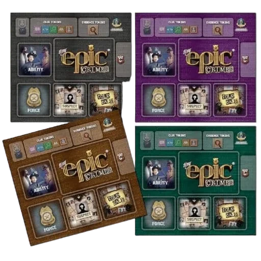 Caja del juego Tiny Epic Crimes: 4 Pack Player Mats