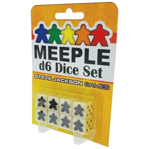 Caja del juego Meeple D6 Dice Set: Blanco