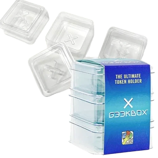Caja del juego GeekBox Clear Plastic Token Storage Box 3-Pack
