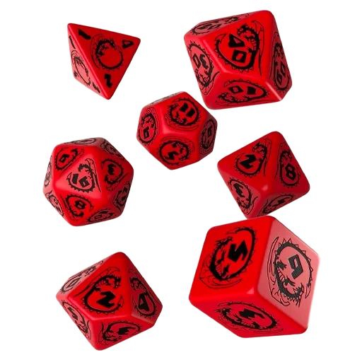 Caja del juego Dragons Black & Red Dice Set (7)