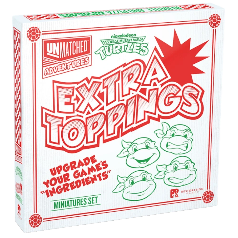 Caja del juego Unmatched Adventures: TMNT Extra Toppings Mini Pack