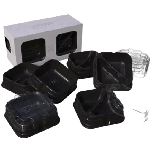 Caja del juego X Trayz Charola para Tokens Negro con Tapa 6 Pack