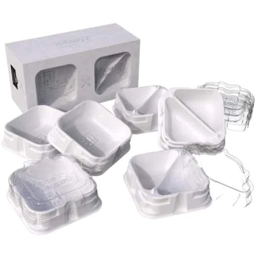 Caja del juego X Trayz Charola para Tokens Blanca con Tapa 6 Pack