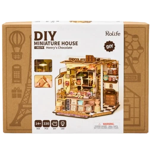 Caja del juego Rolife DIY Miniature House Henry's Chocolate
