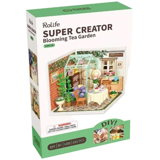 Caja del juego Rolife Plastic Puzzles Blooming Tea Garden