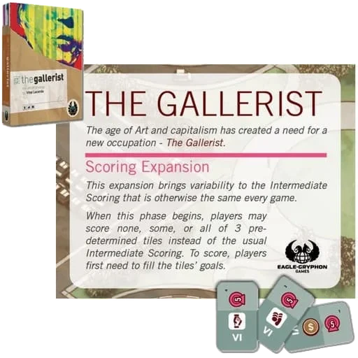 Caja del juego The Gallerist: Scoring Expansion