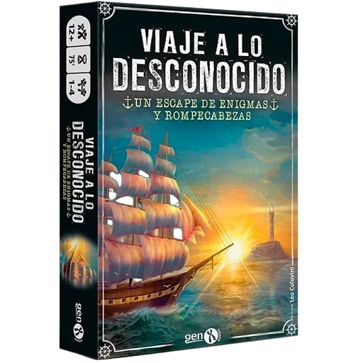 Caja del juego Escape Viaje a lo Desconocido