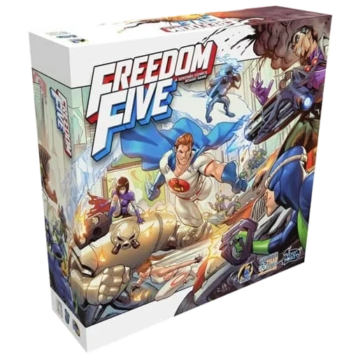 Caja del juego Freedom Five: A Sentinel Comics Board Game
