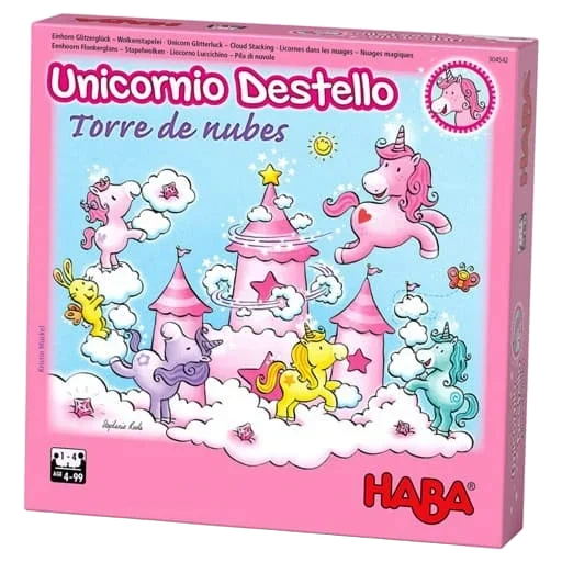 Caja del juego Unicorn Glitterluck: Cloud Stacking
