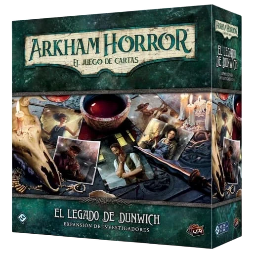 Caja del juego Arkham Horror: El Juego de Cartas – El Legado de Dunwich: Expansión de Investigadores