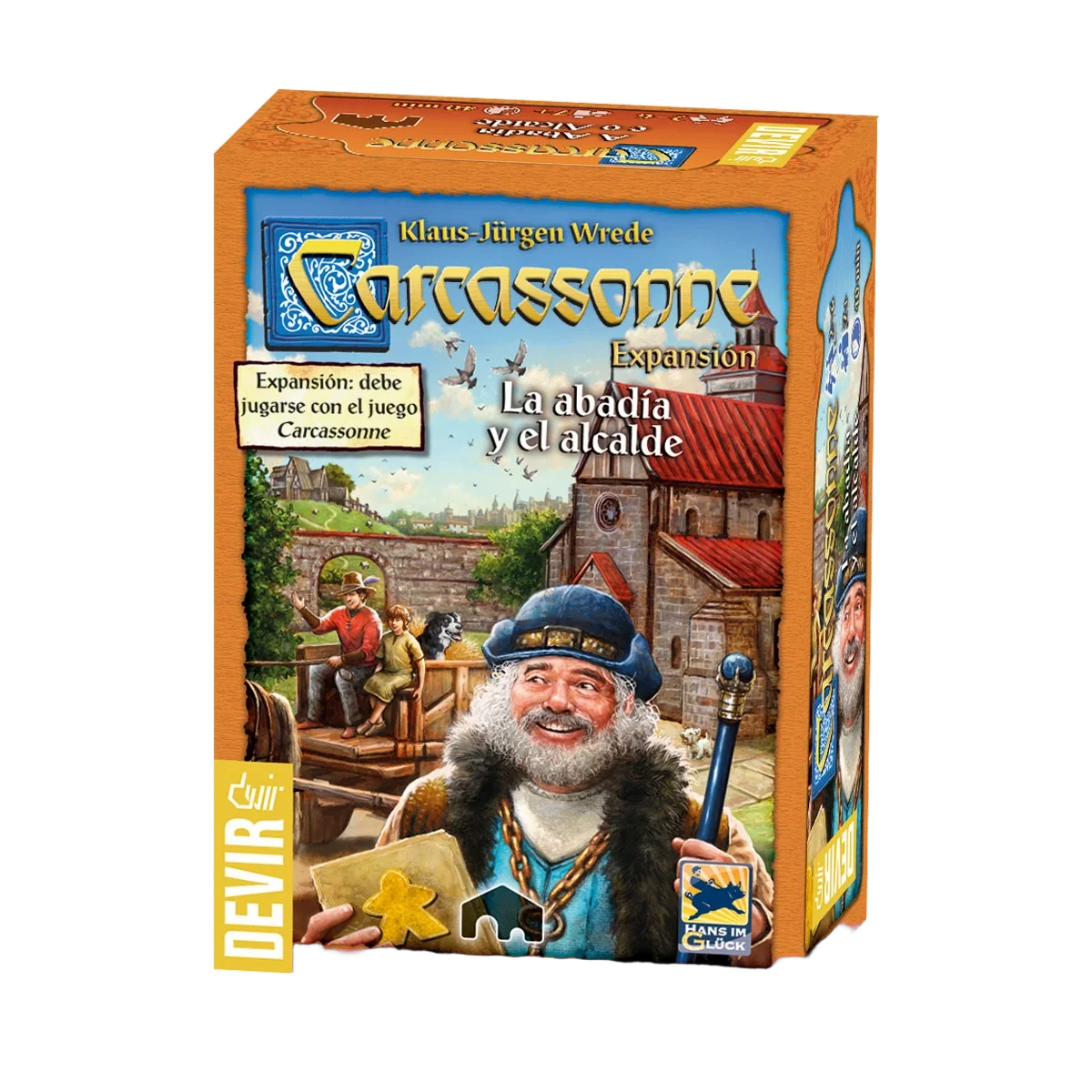 Caja del juego Carcassonne: La Abadía y el Alcalde