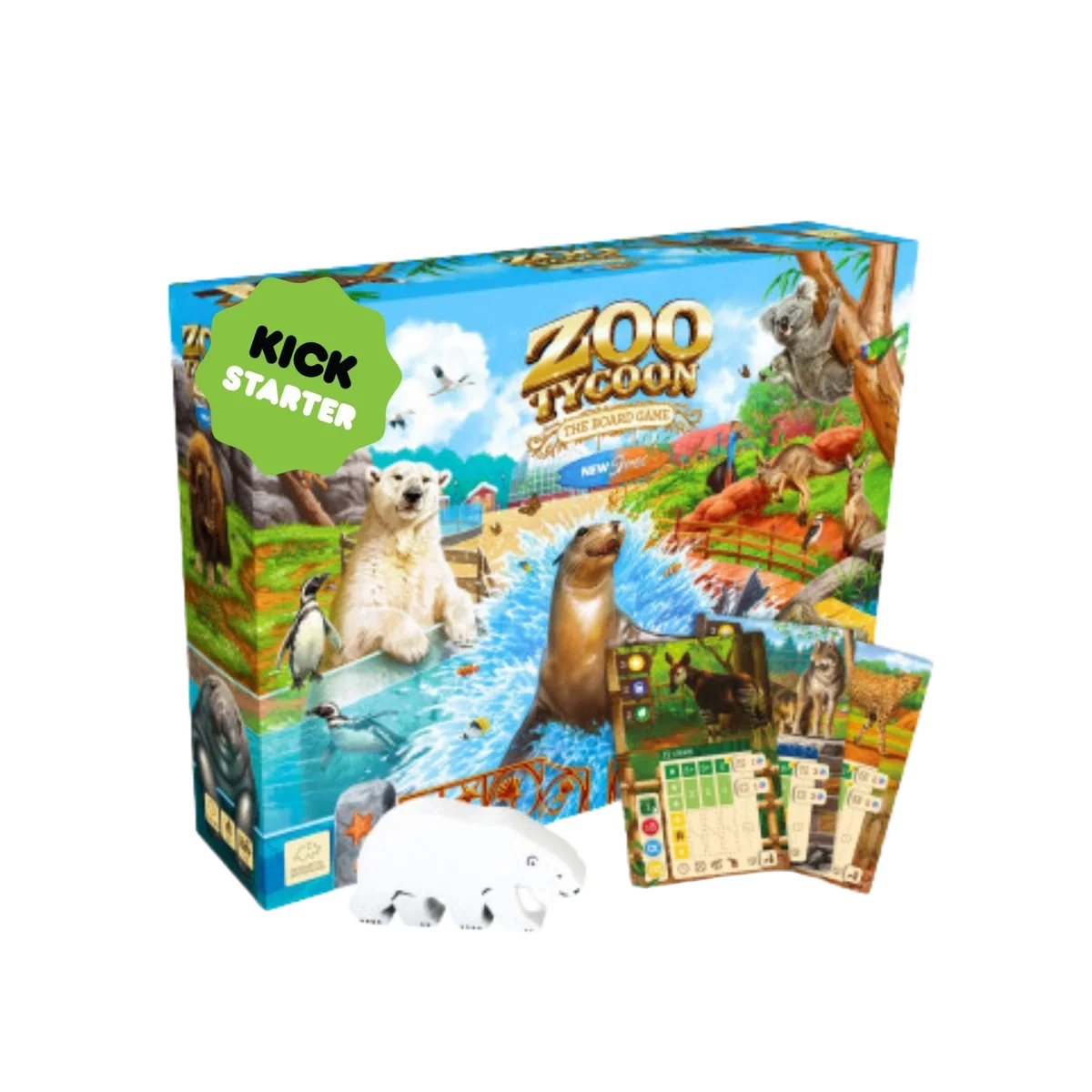 Caja del juego Zoo Tycoon: The Board Game – New Shores