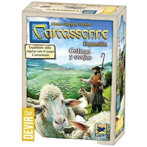 Caja del juego Carcassonne: Colinas y Ovejas