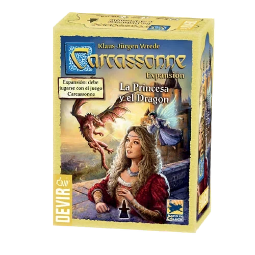 Caja del juego Carcassonne: La Princesa y el Dragón