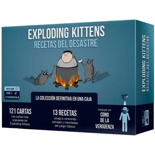 Caja del juego Exploding Kittens: Recetas del desastre