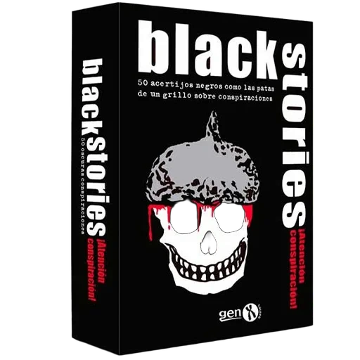 Caja del juego Black Stories: ¡Atención Conspiración!
