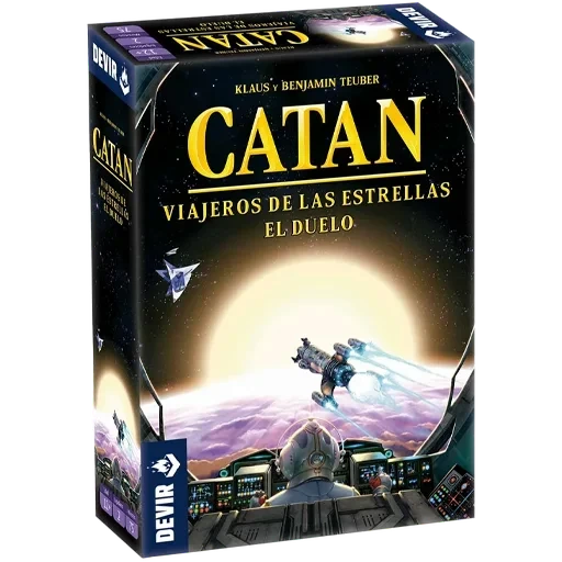 Caja del juego Catan: Viajeros de las Estrellas – El Duelo