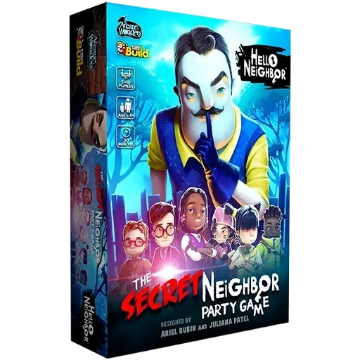Caja del juego Hello Neighbor: The Secret Neighbor Party Game