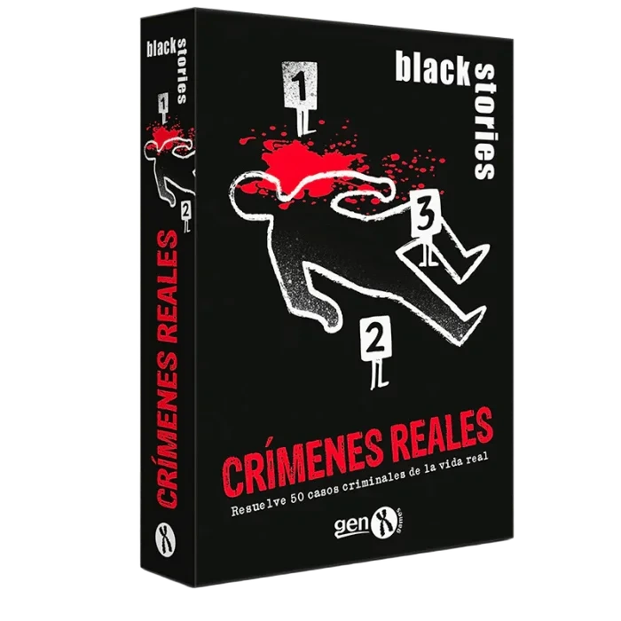 Caja del juego Black Stories: Crímenes Reales
