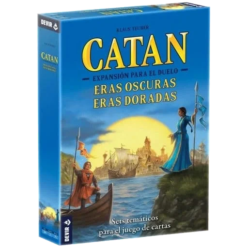Caja del juego Catan: Expansión para el duelo – Eras Oscuras & Eras Doradas