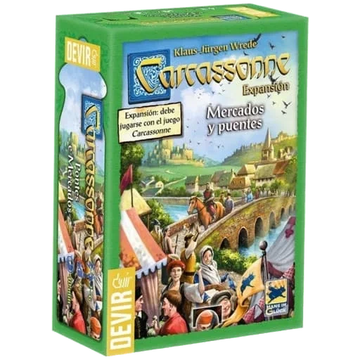 Caja del juego Carcassonne: Mercados y Puentes
