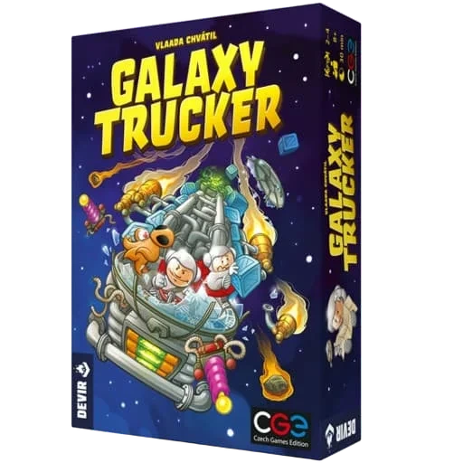 Caja del juego Galaxy Trucker: Aventuras en el Espacio