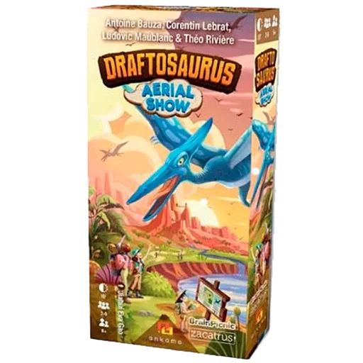 Caja del juego Draftosaurus: Show Aéreo