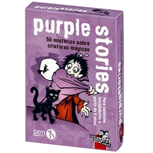 Caja del juego Black Stories Junior: Purple Stories