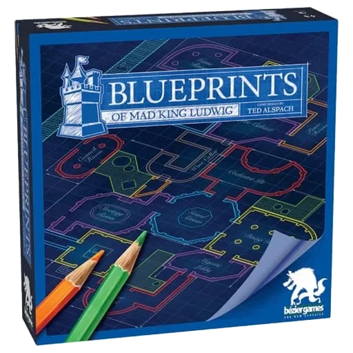 Caja del juego Blueprints of Mad King Ludwig