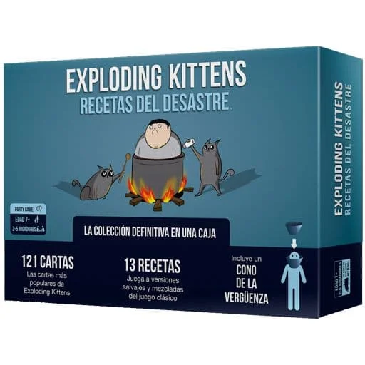 Caja del juego Exploding Kittens: Recetas del desastre