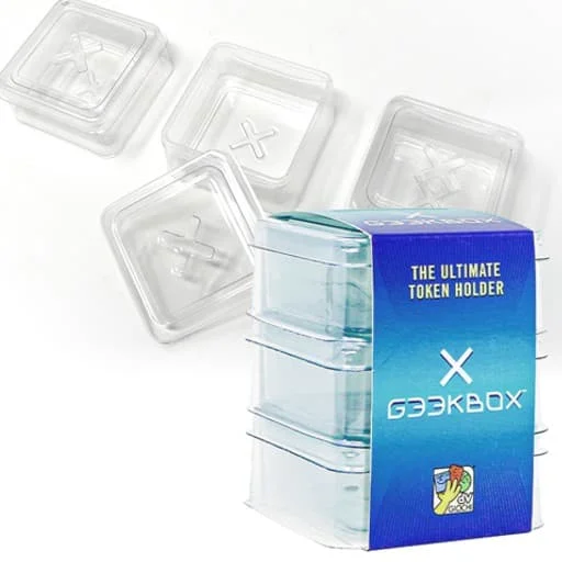 Caja del juego GeekBox Clear Plastic Token Storage Box 3-Pack