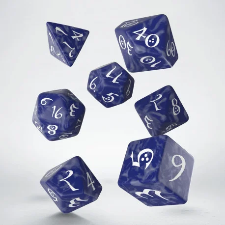 Caja del juego Classic RPG Cobalt & White Dice Set (7)