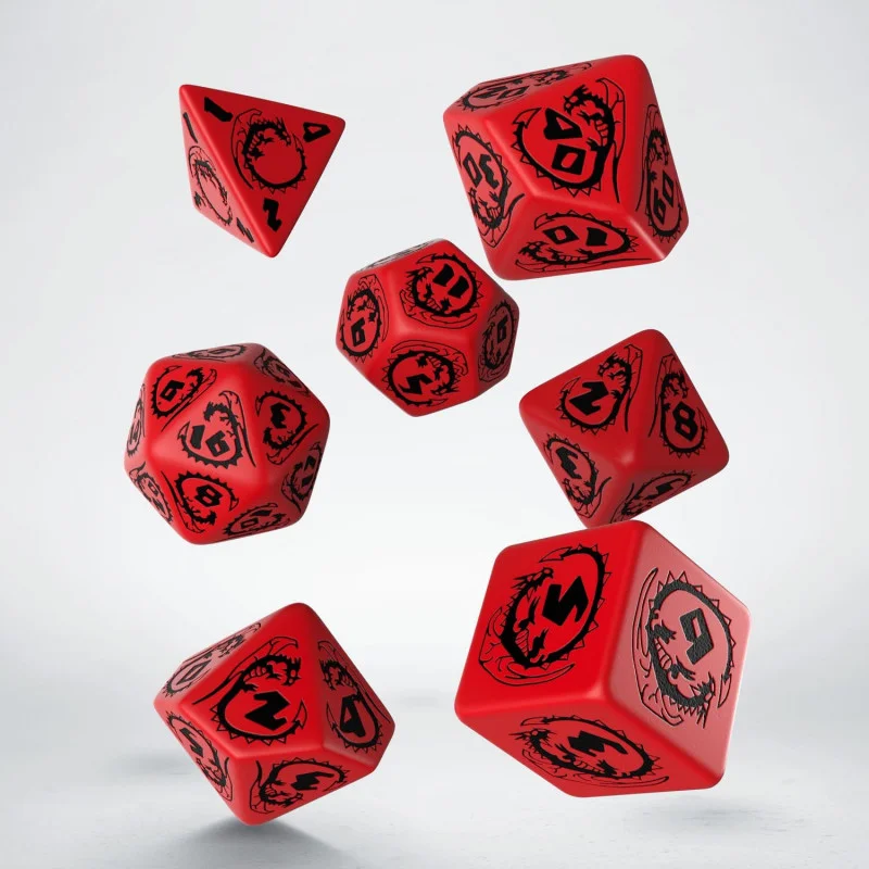 Caja del juego Dragons Red & Black Dice Set (7)
