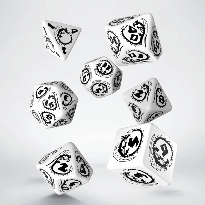 Caja del juego Dragons White & Black Dice Set (7)