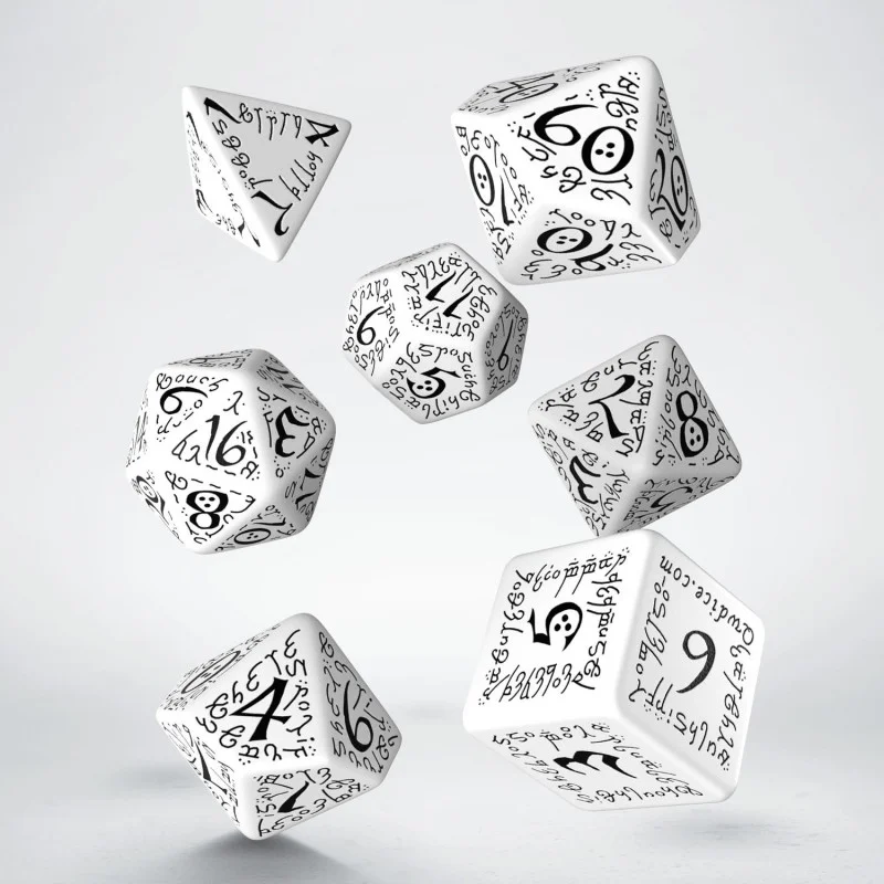 Caja del juego Elvish White & Black Dice Set (7)