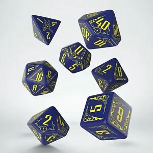 Caja del juego Galactic Navy & Yellow Dice Set (7)