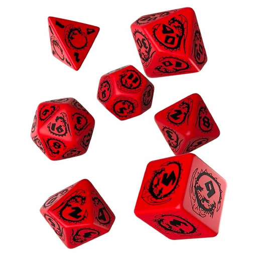 Caja del juego Dragons Black & Red Dice Set (7)