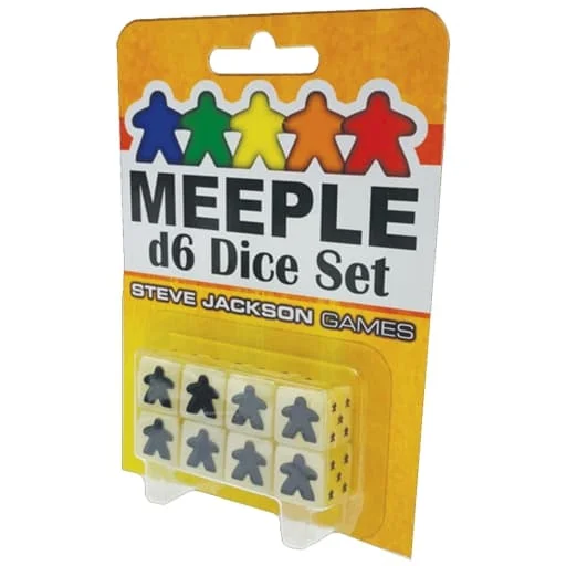 Caja del juego Meeple D6 Dice Set: Blanco