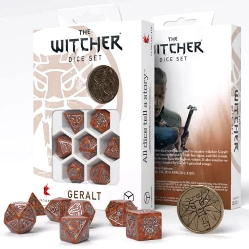 Caja del juego The Witcher Dice Set. Geralt - The Monster Slayer