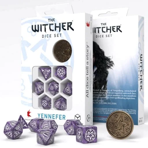 Caja del juego The Witcher Dice Set. Yennefer - Lilac and Gooseberries