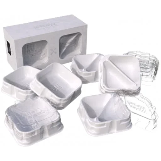 Caja del juego X Trayz Charola para Tokens Blanca con Tapa 6 Pack