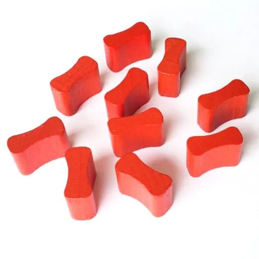 Caja del juego Pack de 10 Tokens de Recurso - Rojo