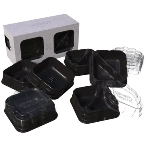 Caja del juego X Trayz Charola para Tokens Negro con Tapa 6 Pack