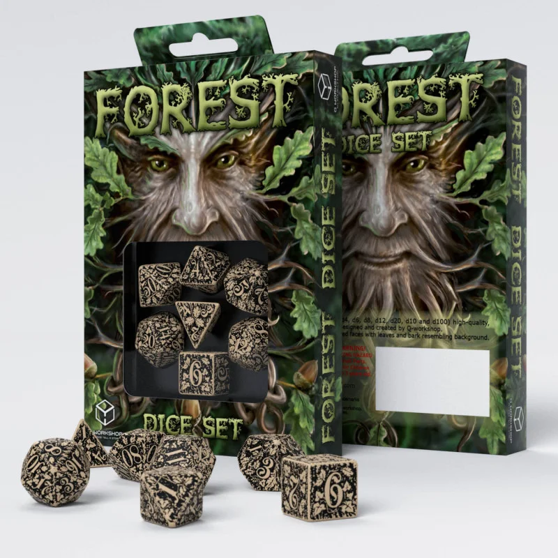 Caja del juego Forest Dice Set - Beige/Black
