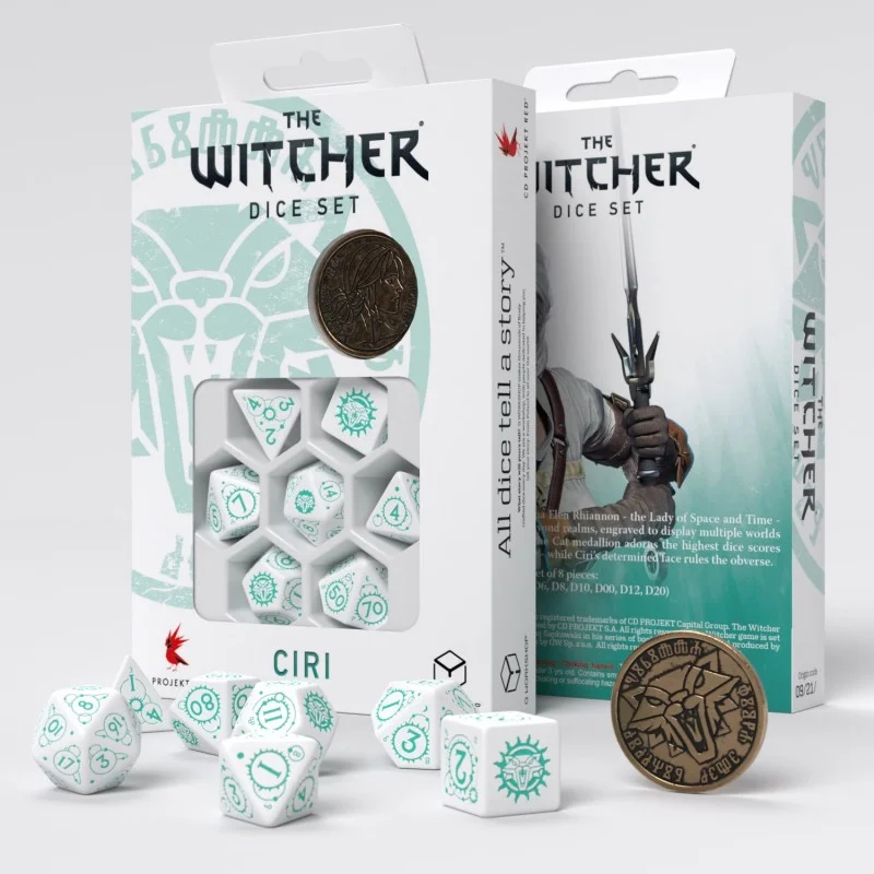 Caja del juego The Witcher Dice Set. Ciri - The Law of Surprise