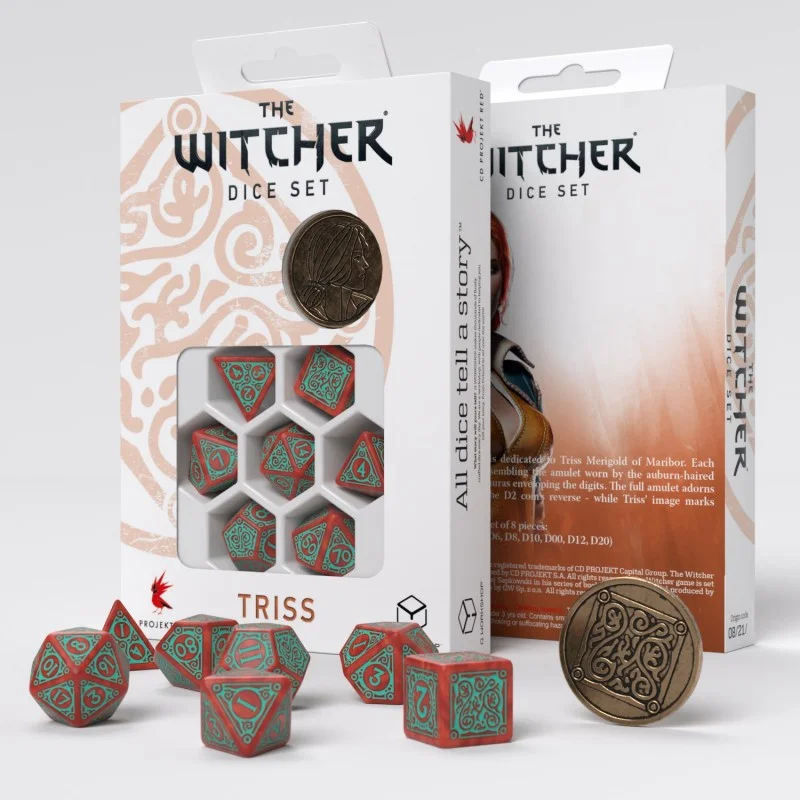 Caja del juego The Witcher Dice Set. Triss - Merigold The Fearless