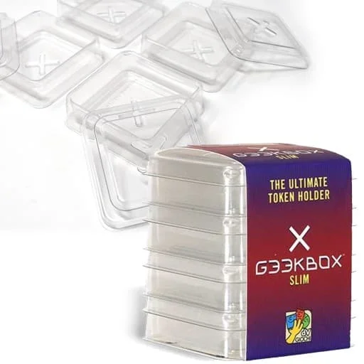 Caja del juego Geekbox: Slim Size - Clear Plastic Token Storage 4-Pack