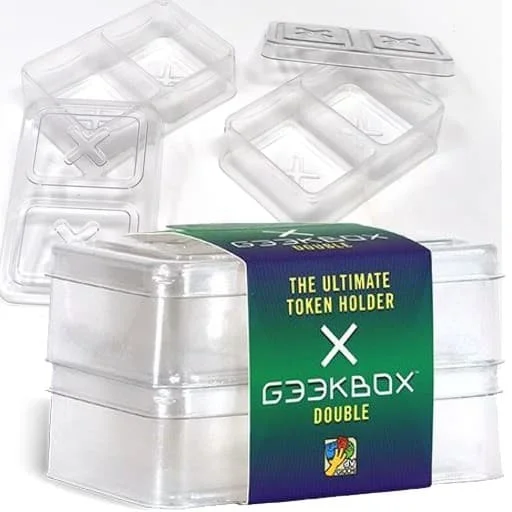 Caja del juego Geekbox: Double Size - Clear Plastic Token Storage 2-Pack