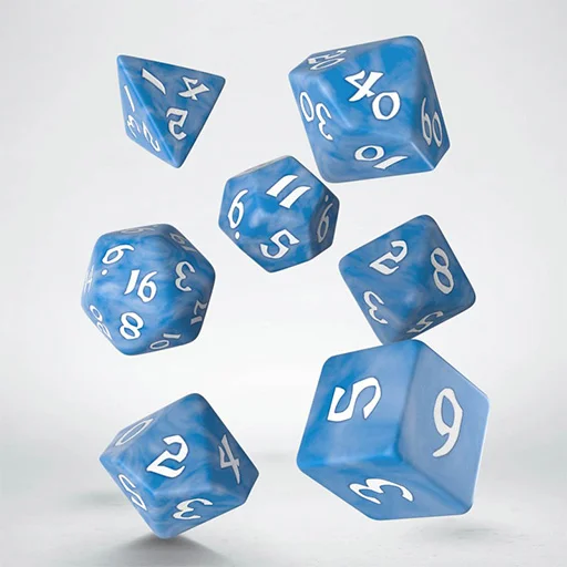 Caja del juego Classic Runic Glacier & White Dice Set (7)