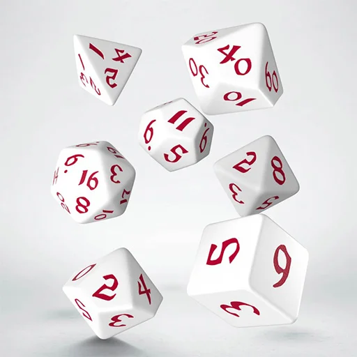 Caja del juego Classic Runic White & Red Dice Set (7)